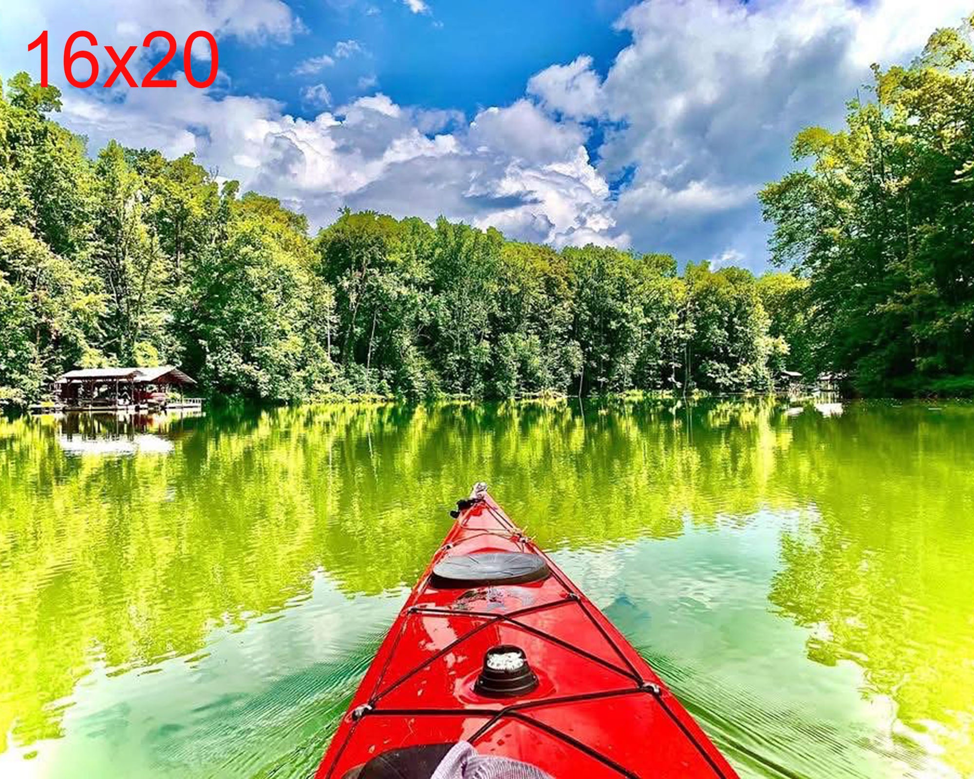 Kayak Rocky River - Metal Print